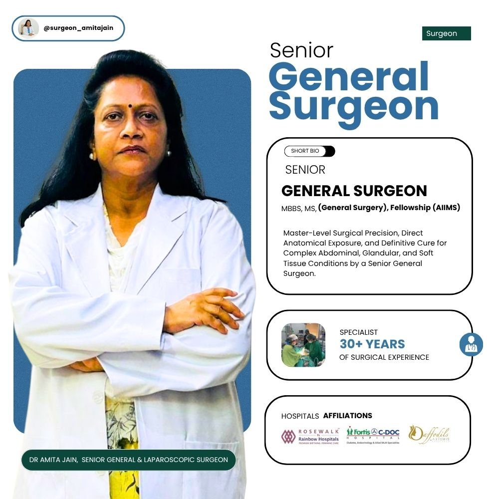 Dr Amita Jain Senior General Surgeon in Delhi